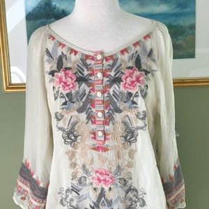 JOHNNY WAS Mari Blouse NWT Size Large